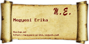 Megyesi Erika névjegykártya